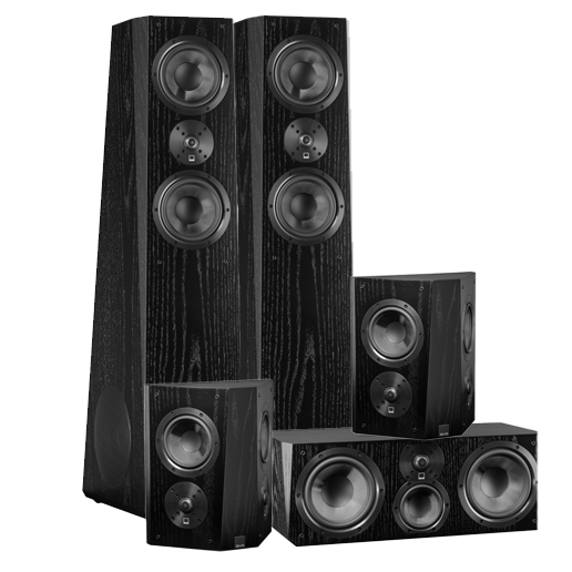 Ultra Tower Speaker System in Black Oak Veneer