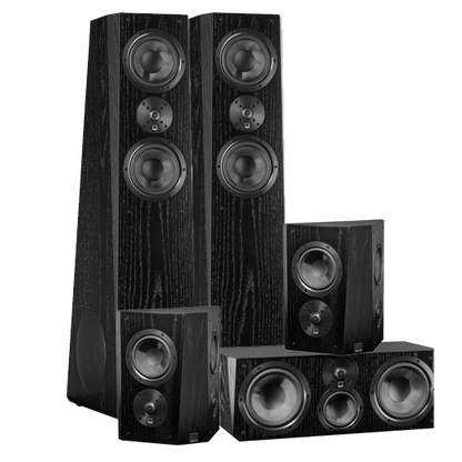 Ultra Tower Speaker System in Black Oak Veneer